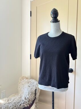 100 % Cashmere Black Sweater - Brand Charter Club Luxury-Size M